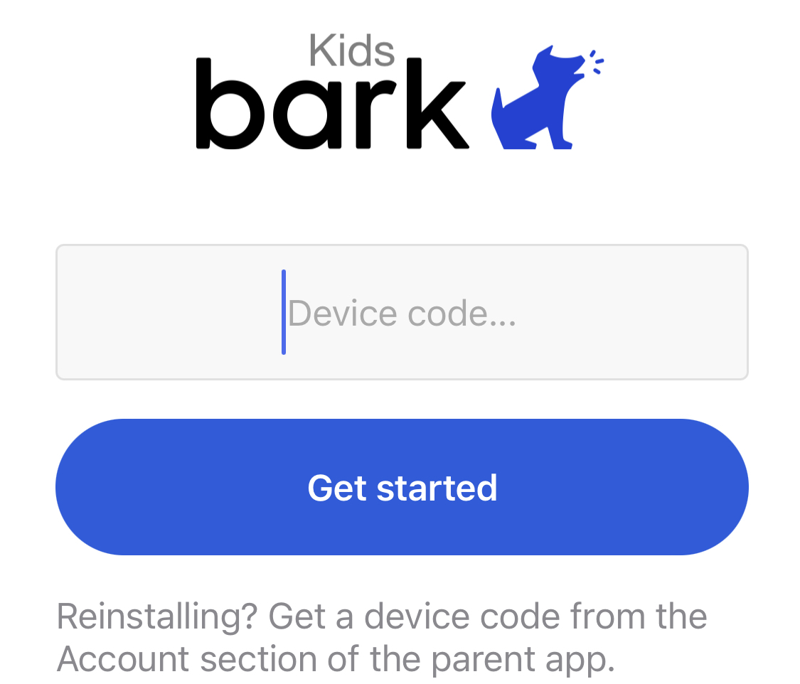 bark kids app device code login.png