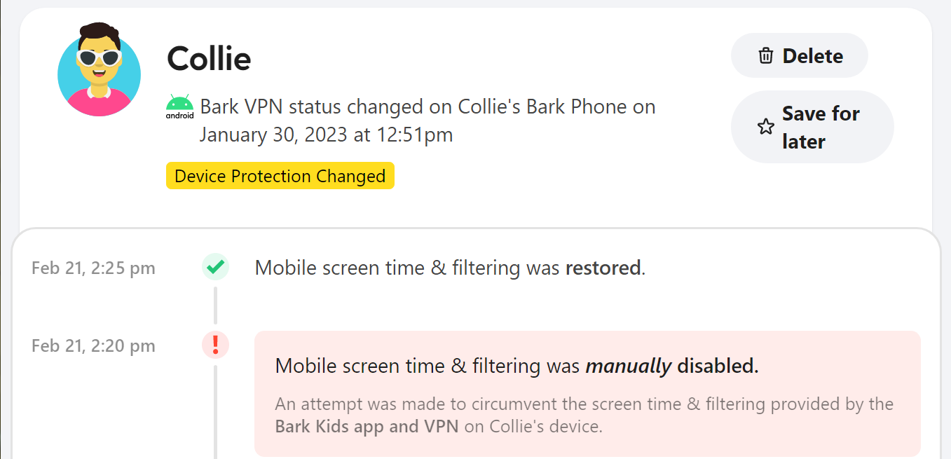 How do I remove bark VPN from my phone?