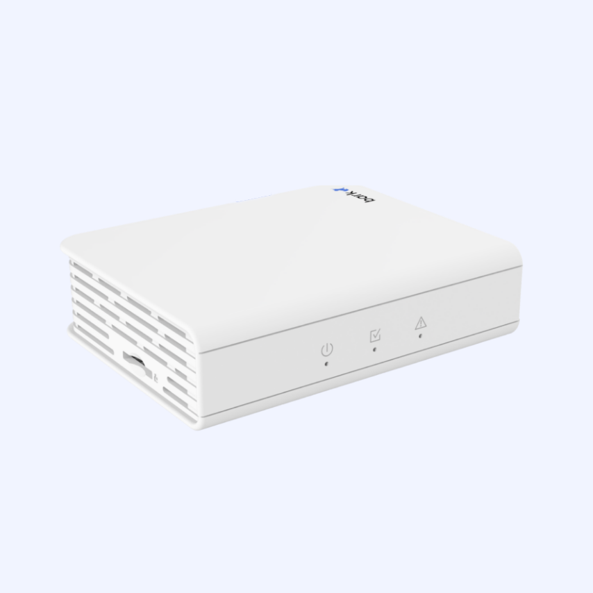 white bark home 5000 model with three light indicators on front, rectangular shape