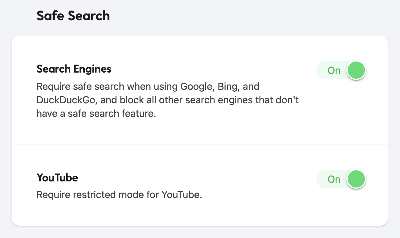 SafeSearch & YouTube Restricted Mode Bark