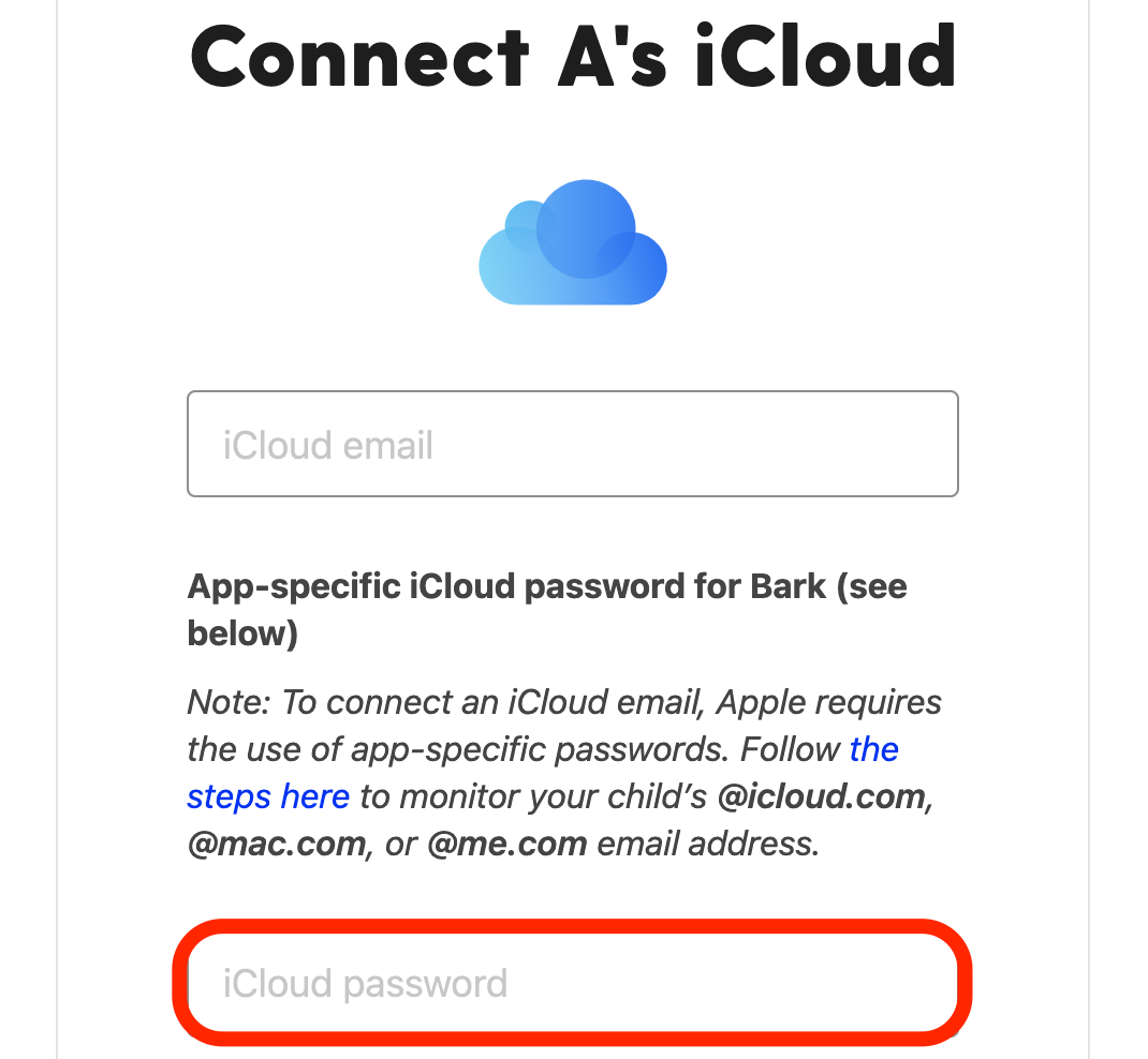 mailplane icloud account settings